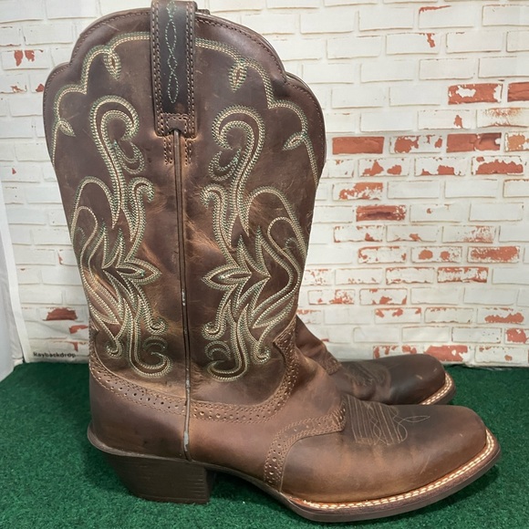 Ariat Legend Square Toe Cowboy Western Boots - Picture 2 of 11